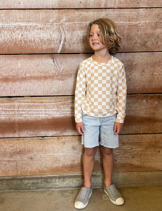 Brokedown Clothing Kid's Rust Check Sweatshirt, Brokedown Clothing, Brokedown Clothing, Brokedown Clothing Back To School, Brokedown Clothing Kid's Sweatshirt, Brokedown Clothing Rust Check, 