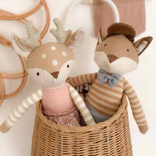Mon Ami Felix the Fox Linen Doll, Mon Ami, cf-type-stuffed-animals, cf-vendor-mon-ami, Doll, Felix the Fox, Fox, Fox Plush Doll, Mon Ami, Mon Ami Designs, Plush Doll, Plush Fox, Stuffed Anima