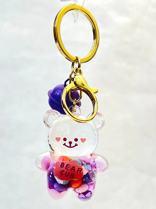 bcmini Bear Floaty w/Bell Charm Keyring, BCMINI, bcmini, Bear Floaty, cf-type-keychain, cf-vendor-bcmini, Keychain, Stocking Stuffer, Stocking Stuffers, Keychain - Basically Bows & Bowties