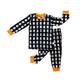 Kozi & Co Halloween Ghost Emoji L/S Pajama Set, Kozi & Co, CM22, Halloween, Halloween Spooky Sale, Kozi & Co, Kozi & Co Emoji Ghost, Kozi & Co Fall 2021, Kozi & Co Ghost, Kozi & Co Halloween,