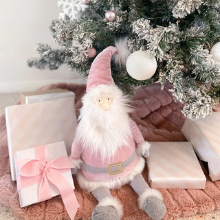 Mon Ami Santa Shelf Sitter - Dusty Rose, Mon Ami, All Things Holiday, cf-type-stuffed-animals, cf-vendor-mon-ami, Christmas, Mon Ami, Mon Ami Christmas, Mon Ami Designs, Mon Ami Santa, Mon Am
