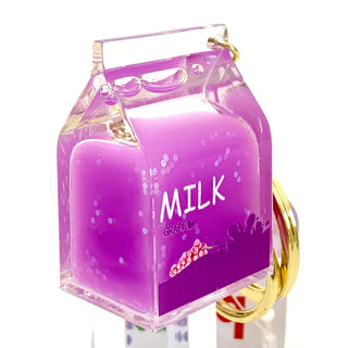 bcmini Fruit Milk Carton Charm Keyring, BCMINI, bcmini, cf-type-keychain, cf-vendor-bcmini, Fruit Milk Keychain, Keychain, Stocking Stuffer, Stocking Stuffers, Keychain - Basically Bows & Bow