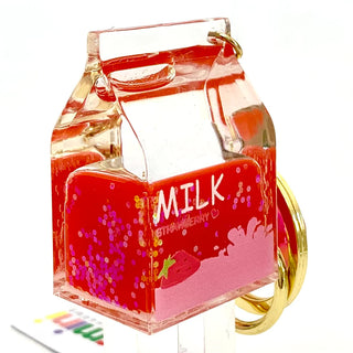bcmini Fruit Milk Carton Charm Keyring, BCMINI, bcmini, cf-type-keychain, cf-vendor-bcmini, Fruit Milk Keychain, Keychain, Stocking Stuffer, Stocking Stuffers, Keychain - Basically Bows & Bow