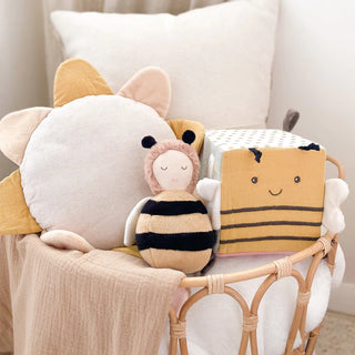 Mon Ami Honey Bee Chime Activity Toy, Mon Ami, Bee, cf-type-toys, cf-vendor-mon-ami, Honey Bee, Mon Ami, Mon Ami Designs, Mon Ami Honey Bee Chime Activity Toy, Plush, Stuffed Animal, Toys - B