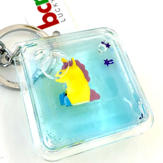 bcmini Floating Unicorn Charm Keyring, BCMINI, bcmini, Bear, cf-type-keychain, cf-vendor-bcmini, Keychain, Stocking Stuffer, Stocking Stuffers, Unicorn, Unicorn Keychain, Unicorns, Keychain -