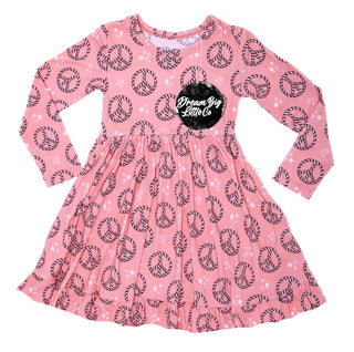 Dream Big Little Co Christmas Peace Dream Ruffle Dress, Dream Big Little Co, All Things Holiday, cf-size-3t, cf-size-4t, cf-type-dresses, cf-vendor-dream-big-little-co, Christmas, Christmas D
