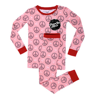 Dream Big Little Co Christmas Peace L/S Dream Set, Dream Big Little Co, All Things Holiday, Christmas, Christmas Pajamas, Christmas Peace, DBLC, Dream Big Little Co, Dream Big Little Co L/S P