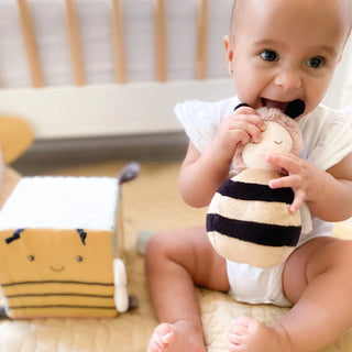 Mon Ami Honey Bee Chime Activity Toy, Mon Ami, Bee, cf-type-toys, cf-vendor-mon-ami, Honey Bee, Mon Ami, Mon Ami Designs, Mon Ami Honey Bee Chime Activity Toy, Plush, Stuffed Animal, Toys - B