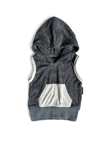 Little Bipsy Terry Cloth Sleeveless Hoodie - Slate Blue, Little Bipsy Collection, cf-size-12-18-months, cf-size-6-12-months, cf-type-tank, cf-vendor-little-bipsy-collection, CM22, JAN23, LBSS