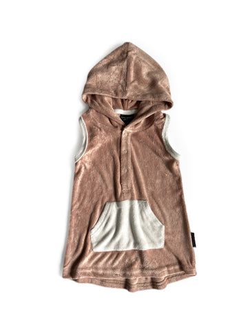 Little Bipsy Terry Cloth Hooded Dress - Cinnamon, Little Bipsy Collection, cf-size-12-18-months, cf-size-18-24-months, cf-size-2t-3t, cf-type-dress, cf-vendor-little-bipsy-collection, Cinnamo
