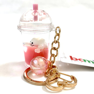 bcmini Pastel Animal Dome Boba Charm Keyring, BCMINI, bcmini, cf-type-keychain, cf-vendor-bcmini, Keychain, Pastel Animal Dome, Stocking Stuffer, Stocking Stuffers, Keychain - Basically Bows 