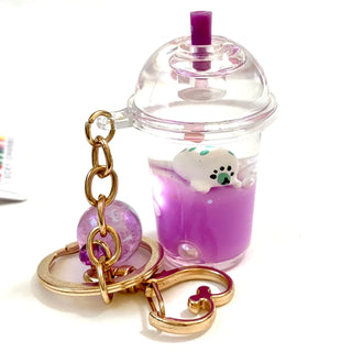 bcmini Pastel Animal Dome Boba Charm Keyring, BCMINI, bcmini, cf-type-keychain, cf-vendor-bcmini, Keychain, Pastel Animal Dome, Stocking Stuffer, Stocking Stuffers, Keychain - Basically Bows 