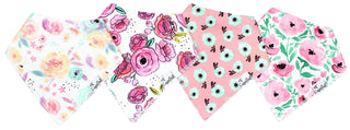 Copper Pearl Bloom Bandana Bib Set, Copper Pearl, Baby Shower, Baby Shower Gift, Bandana Bib Set, Bandana Bibs, Bandanna Bibs, Copper Pearl, Copper Pearl Bandanna Bibs, Copper Pearl Bib Set, 