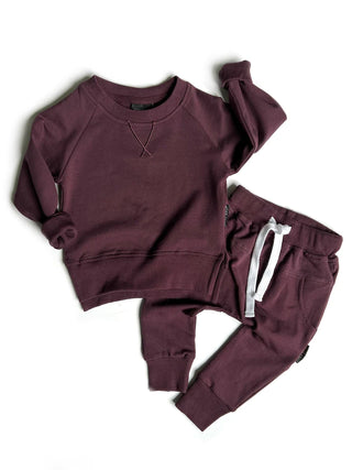 Little Bipsy Joggers - Black Cherry, Little Bipsy Collection, Black Cherry, cf-size-3-6-months, cf-type-joggers, cf-vendor-little-bipsy-collection, CM22, JAN23, Little Bipsy, Little Bipsy Bla