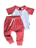 Little Bipsy Short Sleeve Baseball Tee - Strawberry, Little Bipsy Collection, cf-size-0-3-months, cf-size-12-18-months, cf-size-18-24-months, cf-size-2t-3t, cf-size-3-6-months, cf-size-3t-4t,