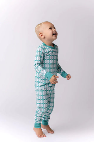In My Jammers Teal Plaid L/S 2pc PJ Set, In My Jammers, Bamboo, Bamboo Pajamas, cf-size-3t, cf-size-4t, cf-size-5t, cf-size-6t, cf-type-pajamas, cf-vendor-in-my-jammers, In My Jammers, In My 