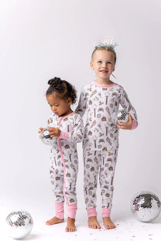 In My Jammers Pink It's Your Birthday L/S 2pc PJ Set, In My Jammers, Bamboo, Bamboo Pajamas, Birthday, Birthday Girl, In My Jammers, In My Jammers It's Your Birthday, In My Jammers L/S 2pc PJ