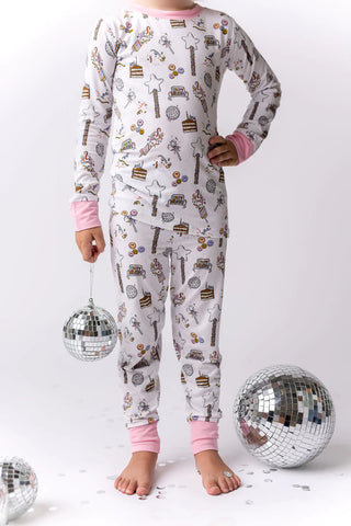 In My Jammers Pink It's Your Birthday L/S 2pc PJ Set, In My Jammers, Bamboo, Bamboo Pajamas, Birthday, Birthday Girl, In My Jammers, In My Jammers It's Your Birthday, In My Jammers L/S 2pc PJ