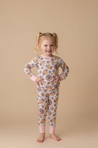 In My Jammers Groovy Chick L/S 2pc PJ Set, In My Jammers, Bamboo, Bamboo Pajamas, Boho Bunny, cf-size-4t, cf-size-5t, cf-type-pajamas, cf-vendor-in-my-jammers, Easter, Easter Basket Ideas, Ea