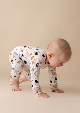 In My Jammers Dino Dude Zipper Romper, In My Jammers, Bamboo, Bamboo Pajamas, cf-size-12-18-months, cf-size-18-24-months, cf-size-2t, cf-size-6-9-months, cf-type-pajamas, cf-vendor-in-my-jamm