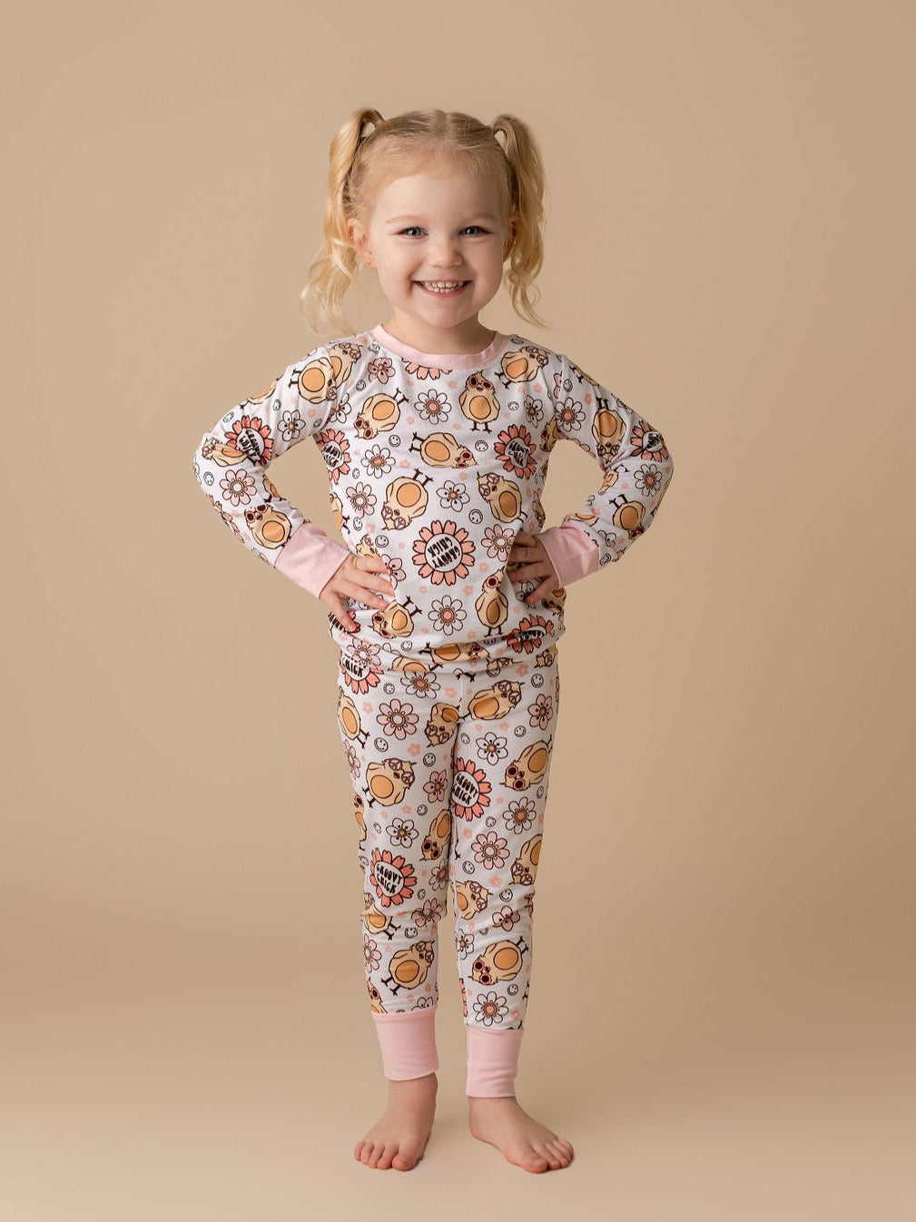 In My Jammers Groovy Chick L S 2pc PJ Set Basically Bows Bowties
