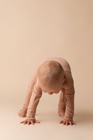 In My Jammers Solid Desert Ribbed Zipper Romper, In My Jammers, Bamboo, Bamboo Pajamas, cf-size-12-18-months, cf-size-18-24-months, cf-size-2t, cf-size-6-9-months, cf-size-9-12-months, cf-typ