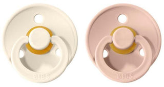 BIBS Pacifier 2 Pack - Blush / Ivory, BIBS, BIBS, BIBS Blush Ivory, BIBS BPA-Free Natural Rubber Baby Pacifier, Bibs Classic Pacifier, BIBS Pacifier, BIBS Pacifier 2 Pack - Blush / Ivory, BIB