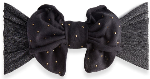 Baby Bling Charcoal Metal Stud Jersey Bow Headband, Baby Bling, Baby Bling, Baby Bling Bows, Baby Bling Fall 2018 Release, Baby Bling headband, Baby Bling Jersey Bow Headband, Baby Headband, 