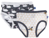 KicKee Pants Stone Geese & Natural Honeycomb Underwear Set, KicKee Pants, CM22, Els PW 8598, Girls Underwear, KicKee, KicKee Pants, KicKee Pants Anniversary, KicKee Pants Anniversary Fall, Ki