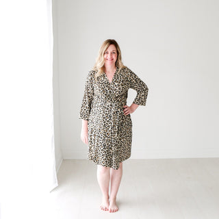 Posh Peanut Tan Lana Leopard Mommy Robe, Posh Peanut, cf-size-xlarge-10-12, cf-type-robe, cf-vendor-posh-peanut, Cyber Monday, Maternity Robe, Mommy Robe, Nursing Robe, Posh Custom Sale, Posh