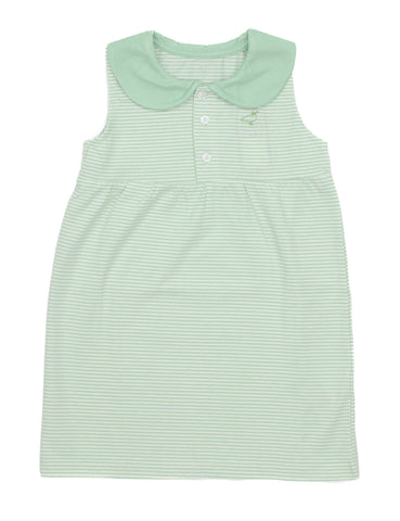 Properly Tied LD Jackson Stripe Dress in Mint Stripe, Properly Tied, cf-size-3t, cf-size-4t, cf-size-5, cf-size-6, cf-type-dress, cf-vendor-properly-tied, Jackson, Jackson Stripe Dress, Littl