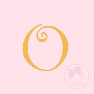 Medium Light Pink w/Metallic Gold Initial Hair Bow on Clippie, Wee Ones, Alligator Clip, Alligator Clip Hair Bow, cf-type-hair-bow, cf-vendor-wee-ones, Clippie, CM22, Grosgrain, Hair Bow, Ini