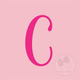 Medium Light Pink w/Hot Pink Monogram Hair Bow on Clippie, Wee Ones, Alligator Clip, Alligator Clip Hair Bow, cf-type-hair-bow, cf-vendor-wee-ones, Clippie, Grosgrain, Hair Bow, Initial, Init