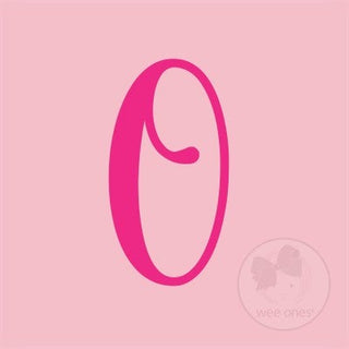 Medium Light Pink w/Hot Pink Monogram Hair Bow on Clippie, Wee Ones, Alligator Clip, Alligator Clip Hair Bow, cf-type-hair-bow, cf-vendor-wee-ones, Clippie, Grosgrain, Hair Bow, Initial, Init
