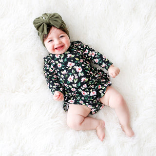 Posh Peanut Lina Floral L/S Twirl Skirt Bodysuit, Posh Peanut, Baby, Bodysuit Skirt, Infant, Posh PEanut, Posh Peanut L/S Twirl Skirt Bodysuit, Posh Peanut Lina Floral, Posh Peanut Lina Flora
