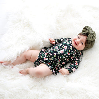 Posh Peanut Lina Floral L/S Twirl Skirt Bodysuit, Posh Peanut, Baby, Bodysuit Skirt, Infant, Posh PEanut, Posh Peanut L/S Twirl Skirt Bodysuit, Posh Peanut Lina Floral, Posh Peanut Lina Flora