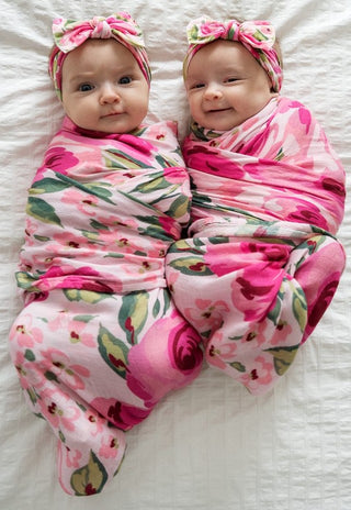 Baby Bling Pink Rose Swaddle & Headband Set, Baby Bling, Baby, Baby Bling, Baby Bling Bows, Baby Bling Swaddle, Baby Bling Swaddle & Headband Set, Baby Bling Swaddle and Headband Set, Baby Sh