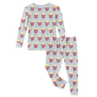 KicKee Pants Illusion Blue Popcorn L/S Pajama Set, KicKee Pants, CM22, KicKee, KicKee Pants, KicKee Pants County Fair, KicKee Pants Illusion Blue Popcorn, KicKee Pants Illusion Blue Popcorn L