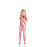 KicKee Pants Crimson Candy Cane Stripe L/S Pajama Set, KicKee Pants, 2pc Pajama Set, All Things Holiday, Bamboo Pajama, Bamboo Pajama Set, Bamboo Pajamas, Candy Cane Stripe, Christmas, Christ
