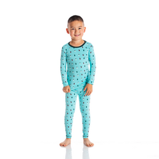 KicKee Pants Iceberg Holiday Lights L/S Pajama Set, KicKee Pants, 2pc Pajama Set, All Things Holiday, Bamboo Pajama, Bamboo Pajama Set, Bamboo Pajamas, Christmas, Christmas Pajama, Christmas 