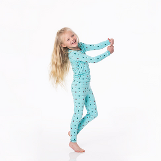 KicKee Pants Iceberg Holiday Lights L/S Pajama Set, KicKee Pants, 2pc Pajama Set, All Things Holiday, Bamboo Pajama, Bamboo Pajama Set, Bamboo Pajamas, Christmas, Christmas Pajama, Christmas 