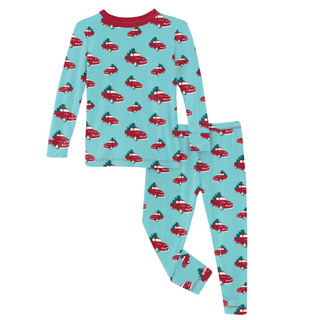 KicKee Pants Iceberg Trucks and Trees L/S Pajama Set, KicKee Pants, 2pc Pajama Set, All Things Holiday, Bamboo Pajama, Bamboo Pajama Set, Bamboo Pajamas, Christmas, Christmas Pajama, Christma