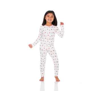 KicKee Pants Natural Holiday Lights L/S Pajama Set, KicKee Pants, 2pc Pajama Set, All Things Holiday, Bamboo Pajama, Bamboo Pajama Set, Bamboo Pajamas, Christmas, Christmas Pajama, Christmas 