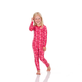 KicKee Pants Winter Rose Presents L/S Pajama Set, KicKee Pants, 2pc Pajama Set, All Things Holiday, Bamboo Pajama, Bamboo Pajama Set, Bamboo Pajamas, Christmas, Christmas Pajama, Christmas Pa