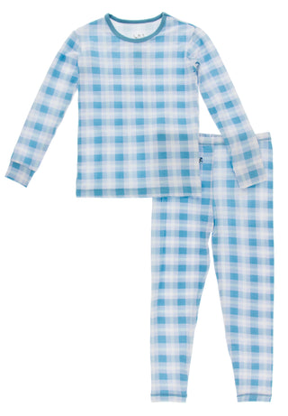 KicKee Pants Blue Moon 2020 Holiday Plaid L/S Pajama Set, KicKee Pants, 2pc Pajama Set, All Things Holiday, Bamboo Pajama, Bamboo Pajama Set, Bamboo Pajamas, Christmas, Christmas Pajama, Chri