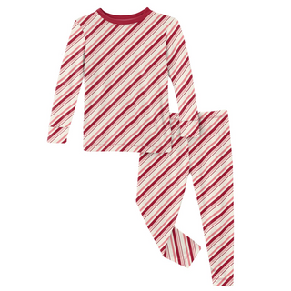 KicKee Pants Strawberry Candy Cane Stripe L/S Pajama Set, KicKee Pants, All Things Holiday, CM22, Jolly Holiday Sale, KicKee, KicKee Pants, KicKee Pants L/S Pajama Set, KicKEe Pants Pajama Se