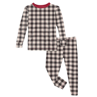 KicKee Pants Midnight Holiday Plaid L/S Pajama Set, KicKee Pants, All Things Holiday, CM22, Holiday Plaid, Jolly Holiday Sale, KicKee, KicKee Pants, KicKee Pants L/S Pajama Set, KicKEe Pants 