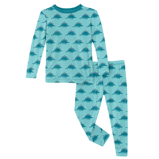 KicKee Pants Iceberg Menorahsaurus L/S Pajama Set, KicKee Pants, All Things Holiday, CM22, Iceberg Menorahsaurus, Jolly Holiday Sale, KicKee, KicKee Pants, KicKee Pants L/S Pajama Set, KicKEe