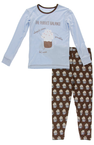 KicKee Pants Hot Cocoa L/S Graphic Tee Pajama Set, KicKee Pants, 2pc Pajama Set, All Things Holiday, Bamboo Pajama, Bamboo Pajama Set, Bamboo Pajamas, Christmas, Christmas Pajama, Christmas P