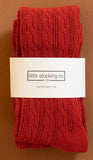 Little Stocking Co Cable Knit Tights - Spice Red, Little Stocking Co, Cable Knit Tights, cf-size-0-6-months, cf-type-tights, cf-vendor-little-stocking-co, Cyber Monday, Little Stocking Co, Li